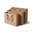 Princement en gros sac en papier Handle Impression du sac en papier